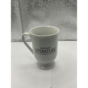 Scott Foresman Literature And Integrated Studies White Ceramic Mug With Face Art